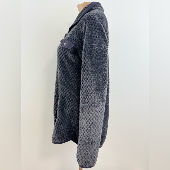 Simply Southern Women's Pullover Sherpa Fleece, Trim Mock Neck, Size Medium - Picture 5 of 12